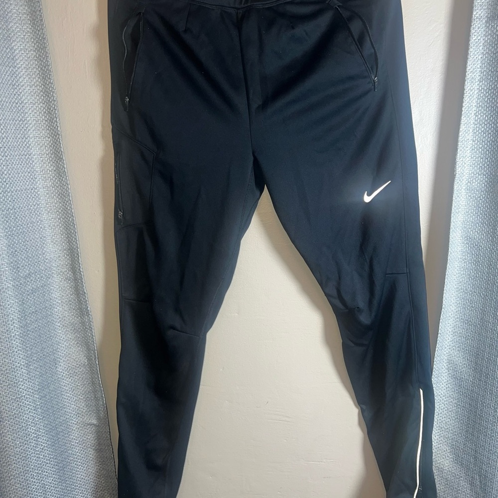 Nike Black Jogger Pants with White Logo